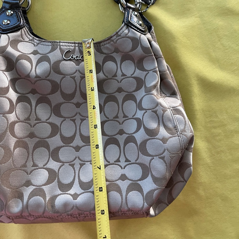 Authentic Coach Ashley Signature Hobo Bag Khaki - Picture 9 of 16